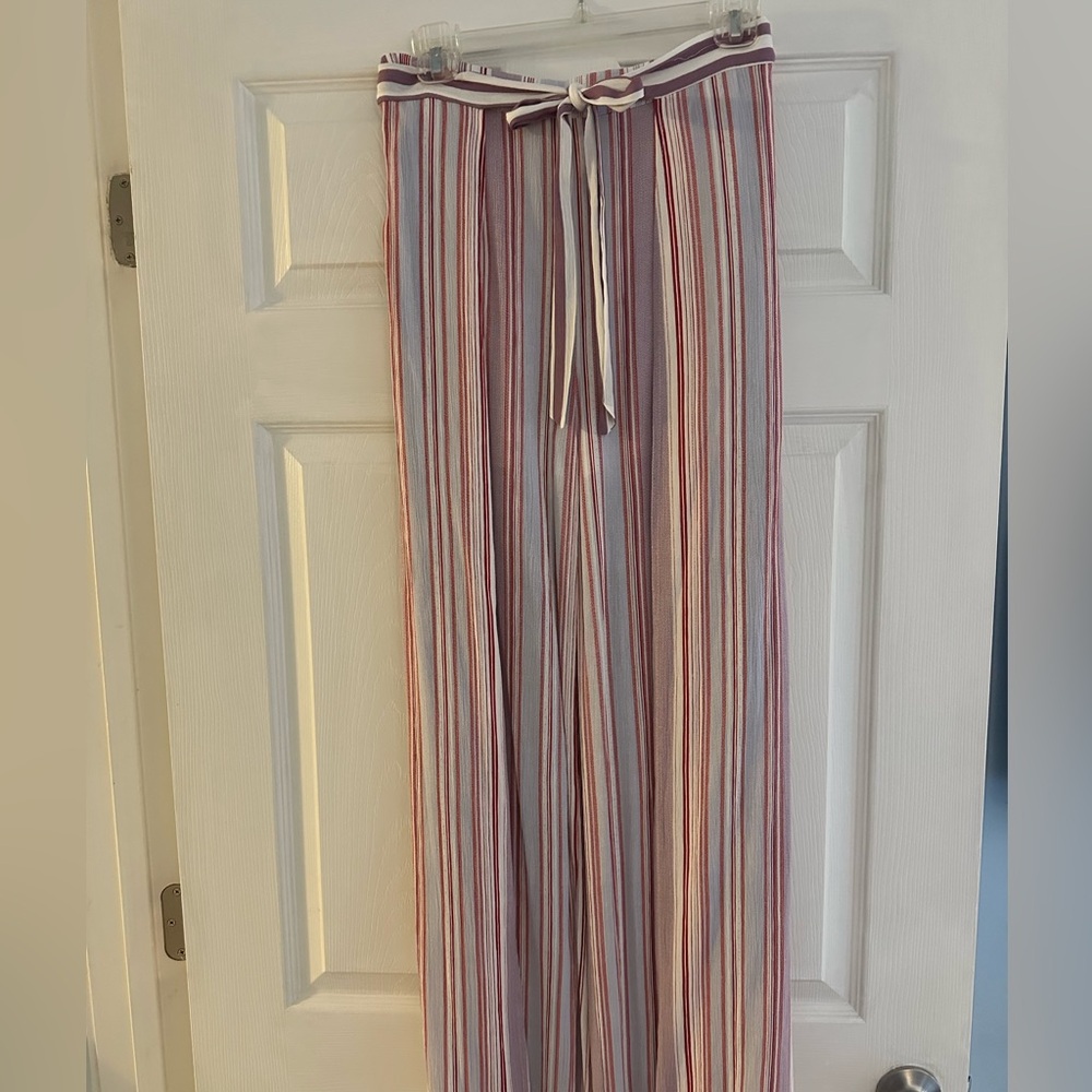 Funky, Striped  Wide-Leg Pants